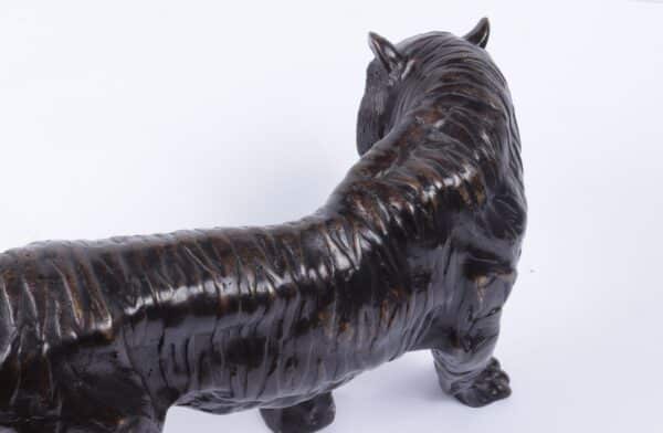 Bronze Tiger Sculpture c1950 - Image 10