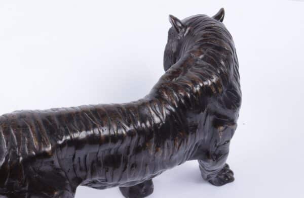 Bronze Tiger Sculpture c1950 Antique Sculptures 12