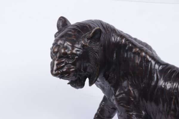 Bronze Tiger Sculpture c1950 Antique Sculptures 15
