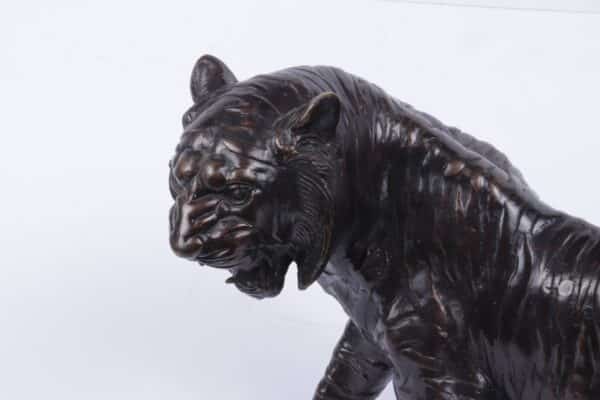 Bronze Tiger Sculpture c1950 - Image 13