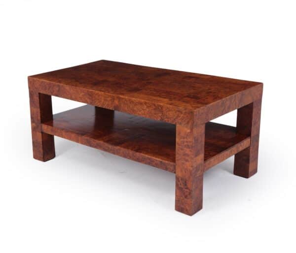 Italian Coffee Table in Burr Yew Antique Tables 3