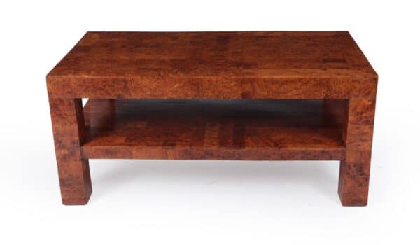 Italian Coffee Table in Burr Yew Antique Tables 12