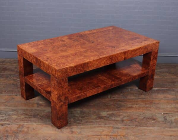 Italian Coffee Table in Burr Yew Antique Tables 11