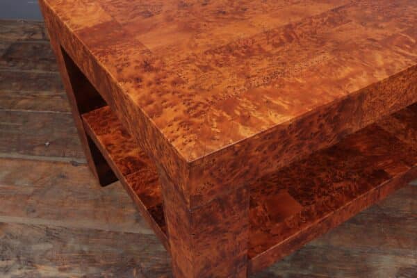 Italian Coffee Table in Burr Yew Antique Tables 10