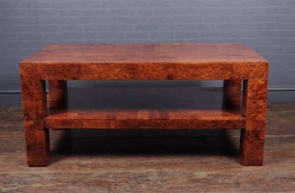 Italian Coffee Table in Burr Yew Antique Tables 8
