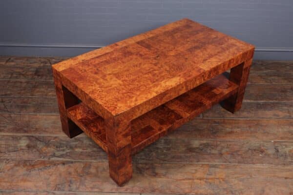 Italian Coffee Table in Burr Yew Antique Tables 5