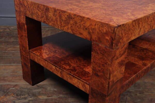 Italian Coffee Table in Burr Yew Antique Tables 4