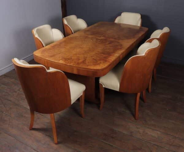Art Deco Dining Table and Chairs by Epstein Antique Tables 11