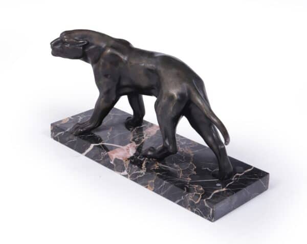 Art Deco Patinated Black Panther Sculpture by Jaques Limousin Antique Sculptures 6