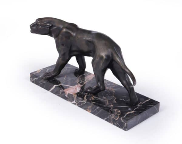 Art Deco Patinated Black Panther Sculpture by Jaques Limousin - Image 4