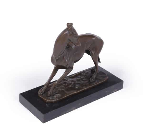Art Deco Whippet Sculpture in Bronze by Bayre - Image 11