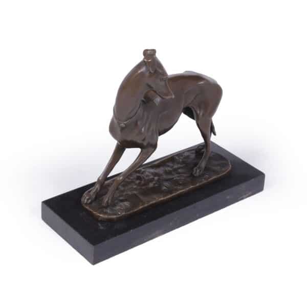 Art Deco Whippet Sculpture in Bronze by Bayre Antique Sculptures 13