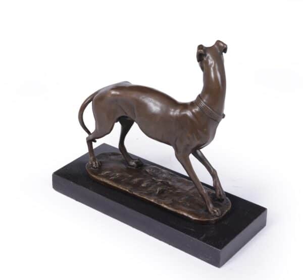 Art Deco Whippet Sculpture in Bronze by Bayre - Image 10
