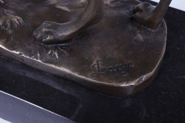 Art Deco Whippet Sculpture in Bronze by Bayre - Image 7