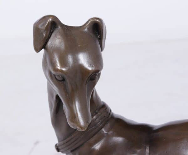 Art Deco Whippet Sculpture in Bronze by Bayre Antique Sculptures 8