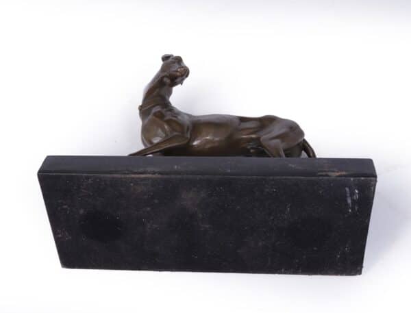 Art Deco Whippet Sculpture in Bronze by Bayre - Image 2