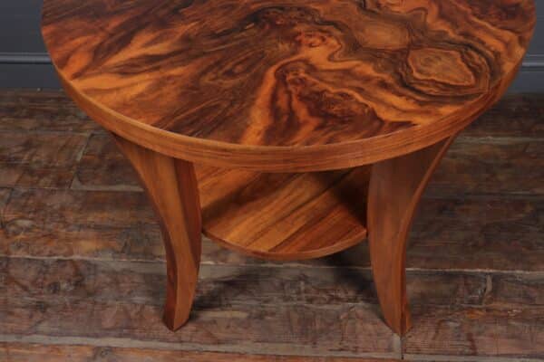 Art Deco Walnut Coffee Table - Image 9