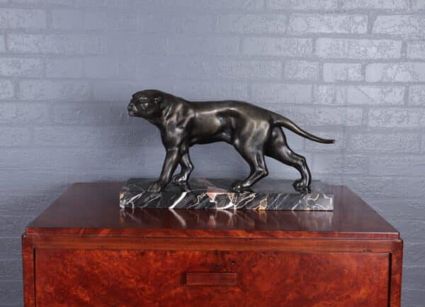 Art Deco Patinated Black Panther Sculpture by Jaques Limousin - Image 11
