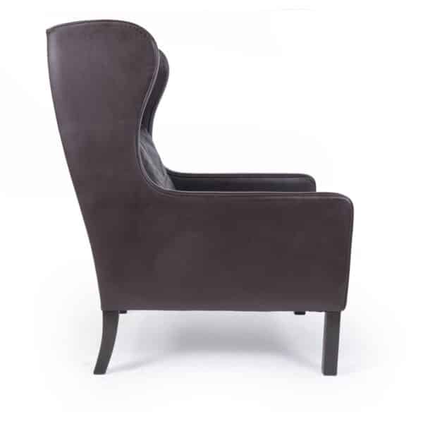 Mid Century Danish Leather Wing Chair c1960 - Image 14