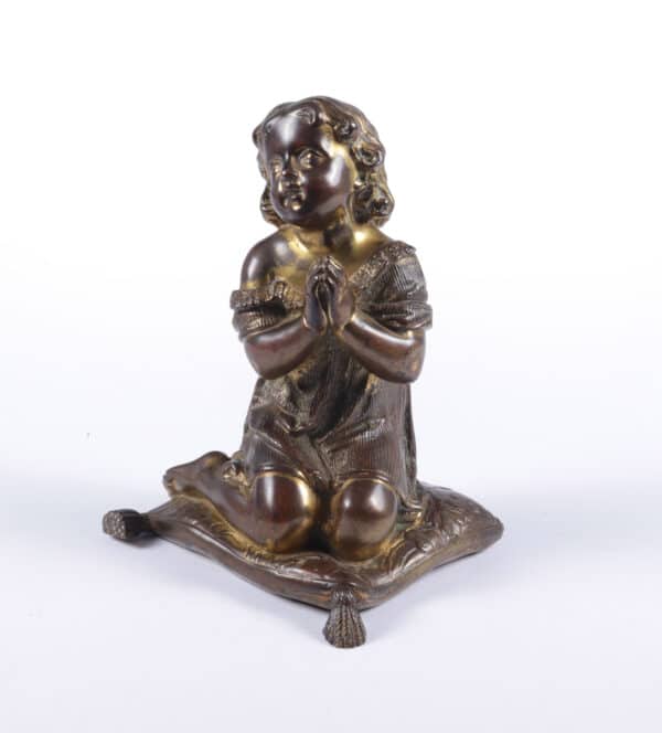 Italian Gilt Bronze Cherub c1860 Antique Art 7