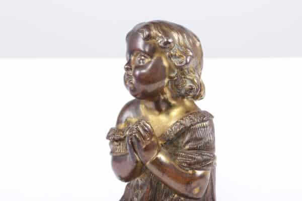 Italian Gilt Bronze Cherub c1860 Antique Art 11