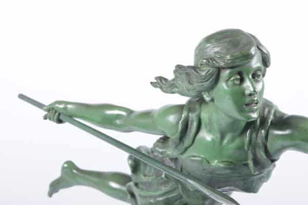 Art Deco Sculpture The Huntress by Emile Joseph Carlier c1920 - Image 14