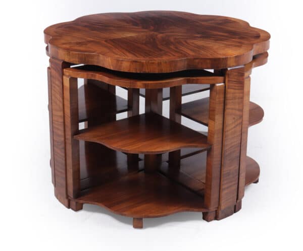 Art Deco Walnut Nest of Tables c1930 - Image 5