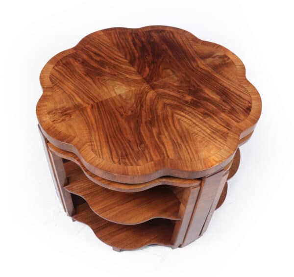 Art Deco Walnut Nest of Tables c1930 - Image 4