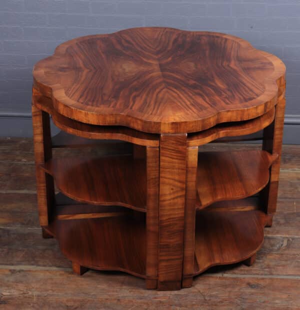 Art Deco Walnut Nest of Tables c1930 Antique Tables 4