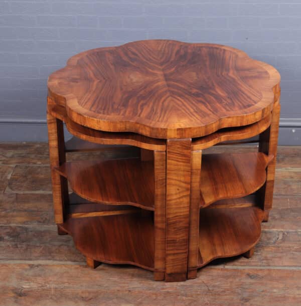 Art Deco Walnut Nest of Tables c1930 - Image 13