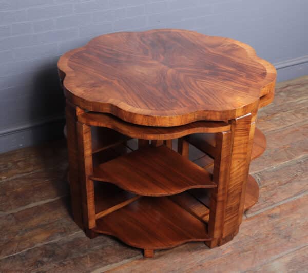 Art Deco Walnut Nest of Tables c1930 - Image 11