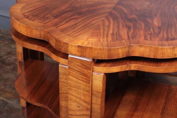 Art Deco Walnut Nest of Tables c1930 - Image 9