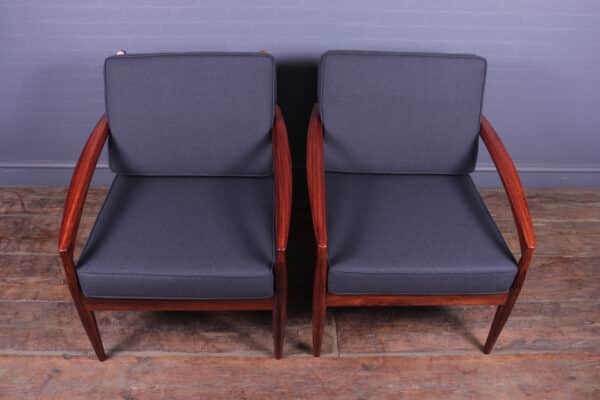 Pair of Paper Knife Chairs Model 121 by Kai Kristiansen for Magnus Olesen Antique Chairs 11