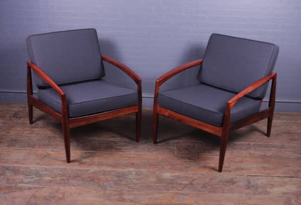 Pair of Paper Knife Chairs Model 121 by Kai Kristiansen for Magnus Olesen Antique Chairs 10