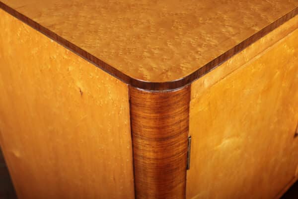 Art Deco Tall Boy in Birds Eye Maple - Image 13