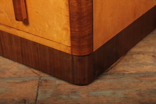 Art Deco Tall Boy in Birds Eye Maple - Image 10