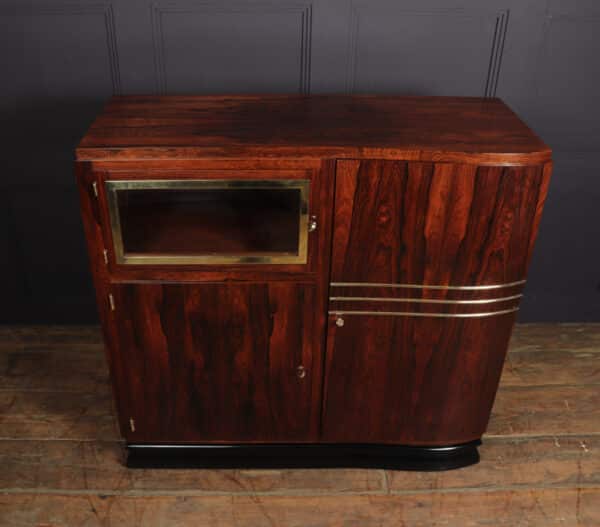 French Art Deco Rosewood Cabinet c1925 - Image 9
