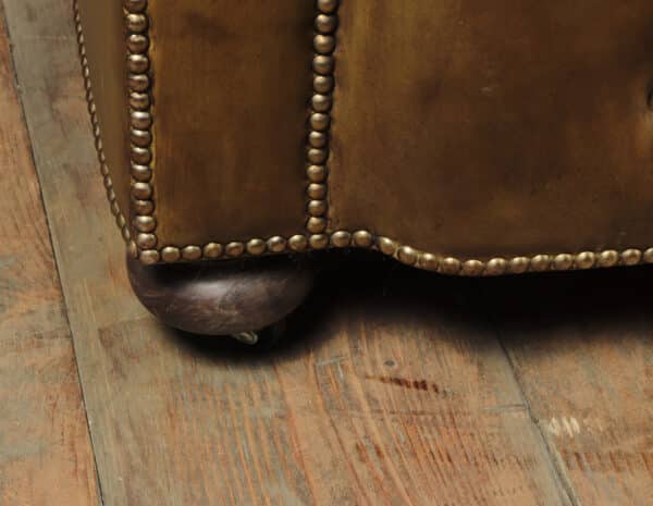 English Leather Chesterfield with Buttoned Seat - Image 5