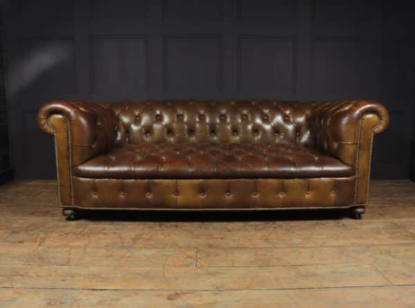 English Leather Chesterfield with Buttoned Seat - Image 13