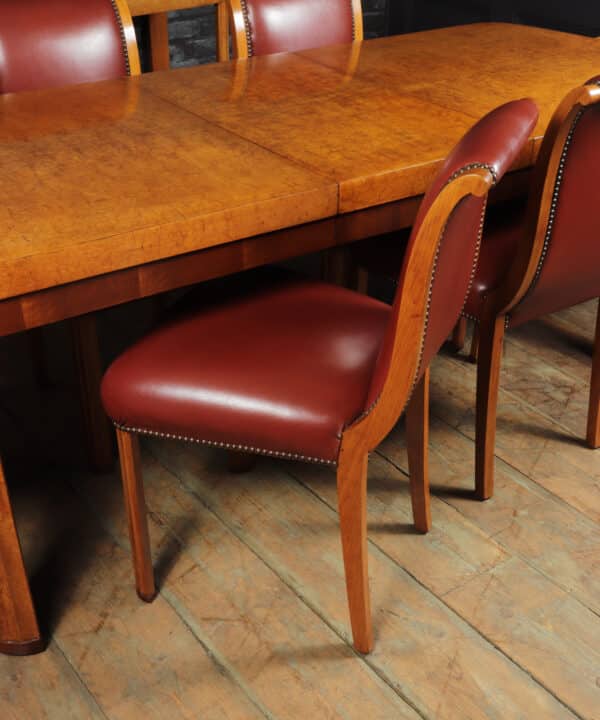 English Art Deco Dining Table And Chairs c 1930 - Image 4