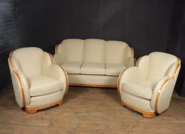 Art Deco Cloud Suite in Sycamore by Epstein c1930 Antique Chairs 7
