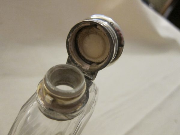1891 London “Asprey” Silver & Cut Glass Hip Flask Antique Antique Silver 10