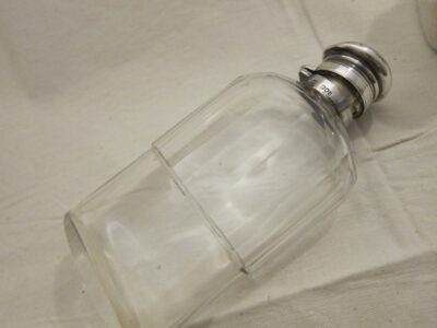 1891 London "Asprey" Silver & Cut Glass Hip Flask - Image 3