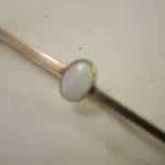 Antique French 18ct Gold & Opal Long Bar Brooch 4.2grms gold Antique Jewellery