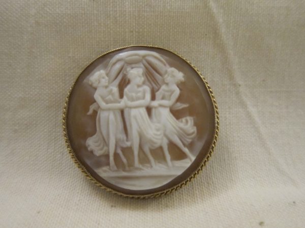 Vintage 9ct Gold Framed Cameo gold Antique Jewellery 3
