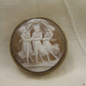 Vintage 9ct Gold Framed Cameo gold Antique Jewellery