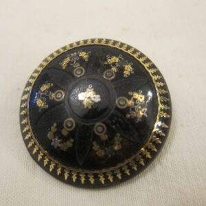 Early 19th Century Inlaid Gold Tortoiseshell Brooch Georgian Antique Jewellery