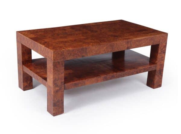 Italian Coffee Table in Burr Yew Antique Tables 14