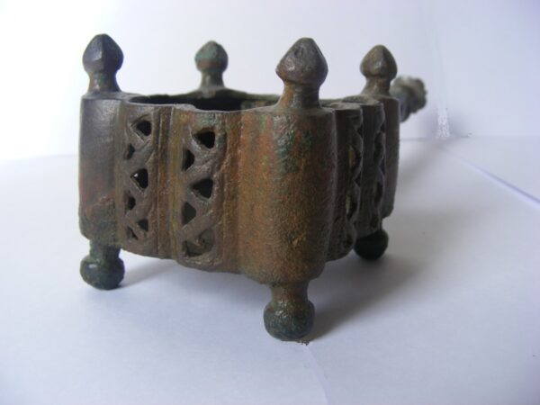 SOLD: Rare miniature Khorasan Cast Brass Incense burner over 800 years old Afghanistan Greater Persia Censer Antiquities 5