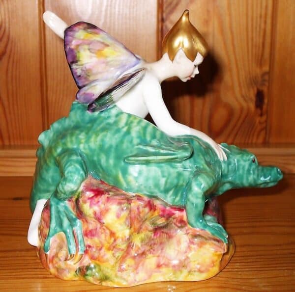 Royal Doulton English Porcelain Figurine ~ “Magic Dragon” ~ HN 2977 ~ Different Colourway Figurine Vintage 5